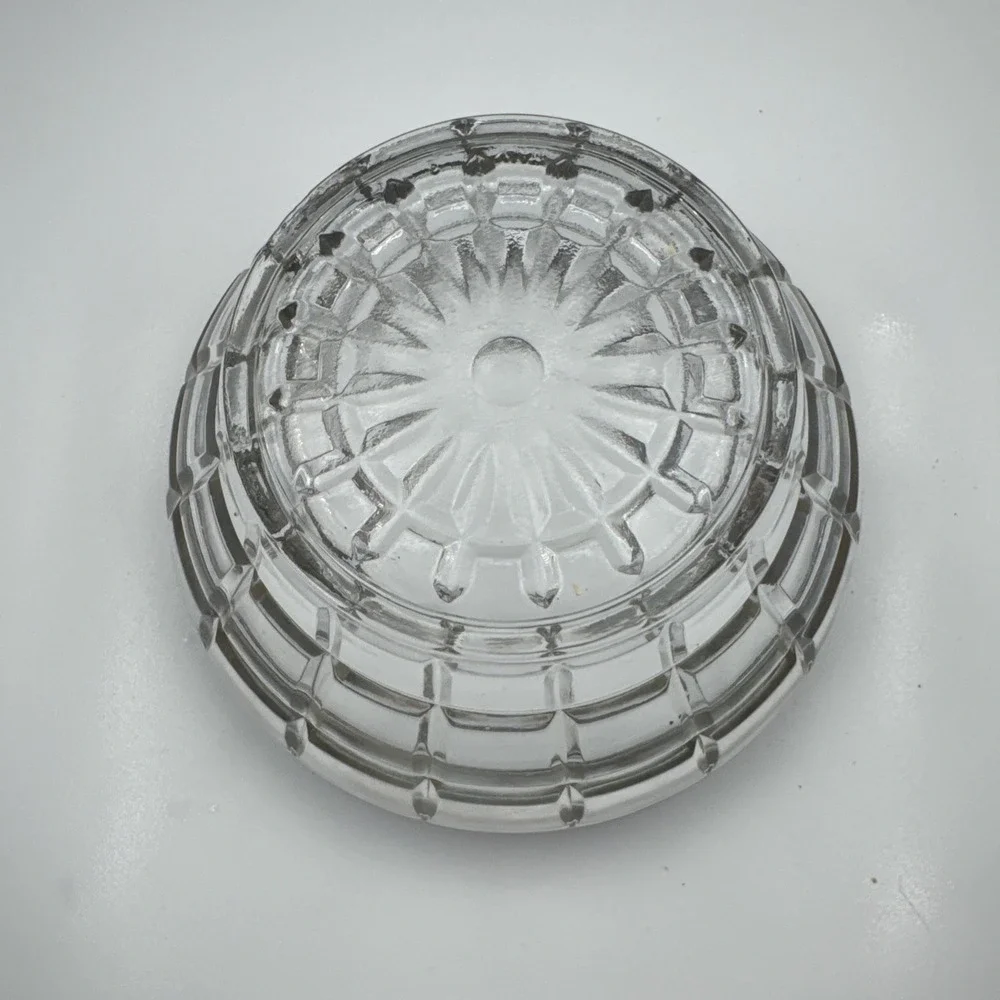 Vintage‎ Cut Glass Bowl Silver Plated Rim Salad Fruit Nut Bowl Italy 4.5